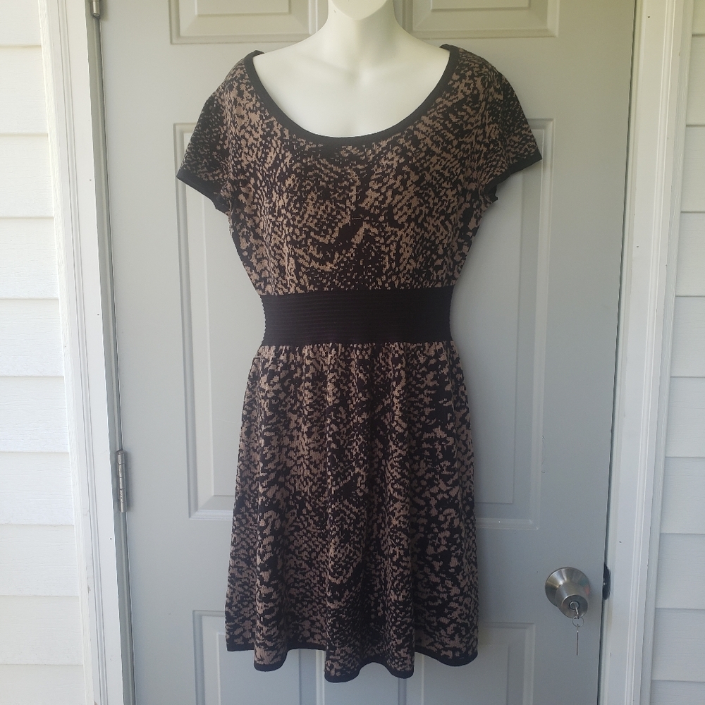 Dressbarn Mid length Snake Print Knit Dress Size L